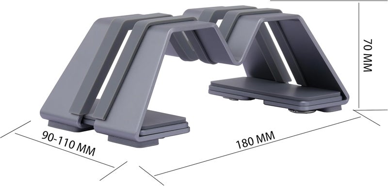 Psitek Adjustable Vertical Laptop Stand - Aluminum, Universal Fit for All Laptops (10-30mm Thickness) - Fashion Design, Adjustable Width, Anti-Slip & Scratch-Resistant, Patented Design - Image 5